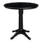 International Concepts Round 36 in Round Top Pedestal Table, 34.9 inH, Black, 36 in W, 36 in L, 35.9 in H, Wood, Black K46-36RT-27B-6B - alternate 1